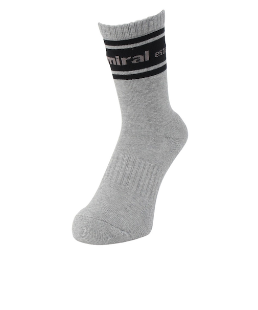 アドミラル ゴルフ（Admiral GOLF）ゴルフ 抗菌防臭 ライン ミドルソックス ADMB4B20-GRY