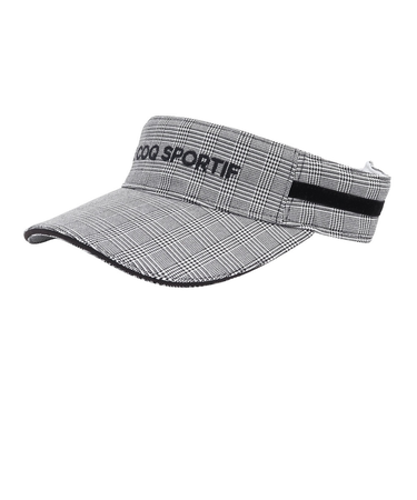 ルコックスポルティフ（lecoqsportif）ゴルフ チェック柄 サンバイザー LG4FCP50L BK00