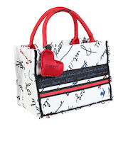 ルコックスポルティフ（lecoqsportif）ゴルフ ブラックトリコデザイン スクエア型ポーチ LG4FTT43L WH00