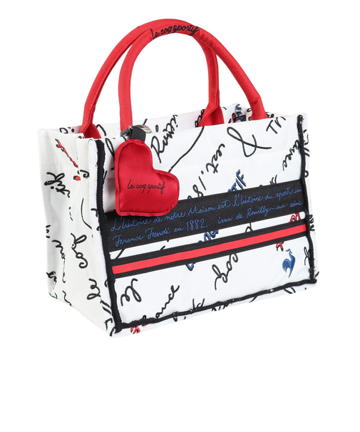 ルコックスポルティフ（lecoqsportif）ゴルフ ブラックトリコデザイン スクエア型ポーチ LG4FTT43L WH00