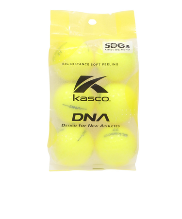 キャスコ（KASCO）ゴルフボール DNA ECOパック イエロー 6個入り