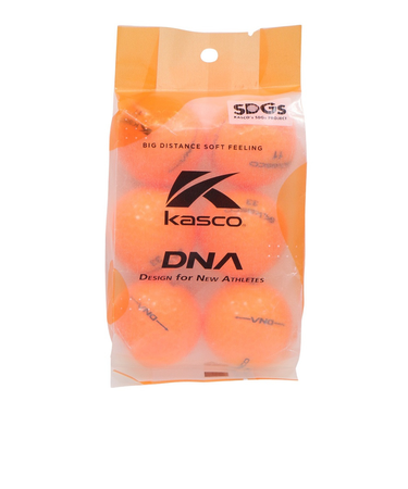 キャスコ（KASCO）ゴルフボール DNA ECOパック オレンジ 6個入り