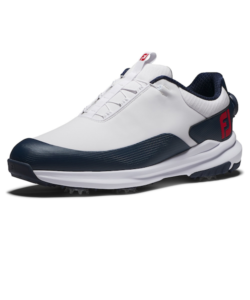 ゴルフシューズ BOAフィット ホワイト/レッド25.0cm 1回使用 ゴルフシューズ ウルトラフィット BOA WT/NV/RD 56963XW｜ヴィクトリア