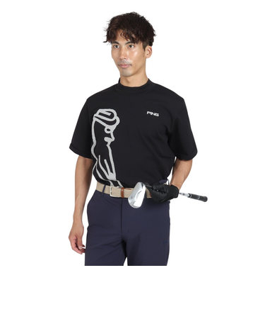 ピン（PING）ゴルフウェア 半袖モックネックニットプルオーバー 621-4275801-010