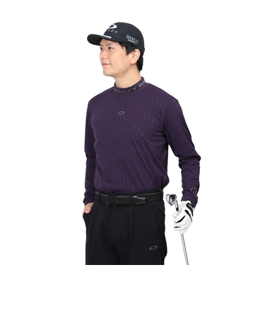 オークリー（OAKLEY）ゴルフウェア 長袖  STALWART ジャガード モック シャツ FOA407330-82D