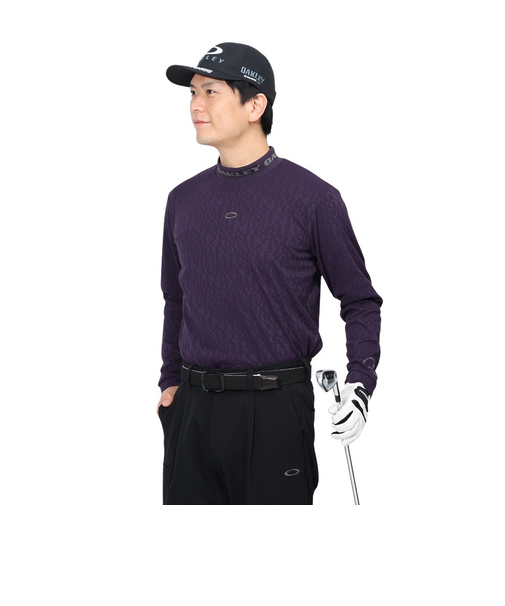 オークリー（OAKLEY）ゴルフウェア 長袖  STALWART ジャガード モック シャツ FOA407330-82D