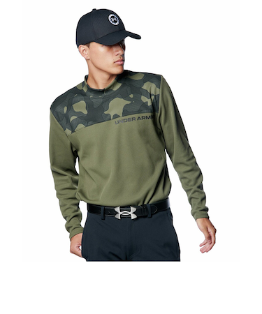 アンダーアーマー(UNDER ARMOUR)ゴルフウェア 吸汗速乾 ワッフルモックネック長袖シャツ 1388308 390
