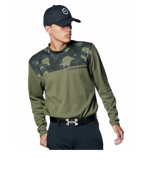 アンダーアーマー(UNDER ARMOUR)ゴルフウェア 吸汗速乾 ワッフルモックネック長袖シャツ 1388308 390