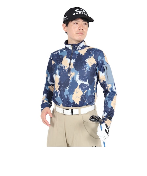 オークリー（OAKLEY）ゴルフウェア 長袖 ハーフジップシャツ FOA406958