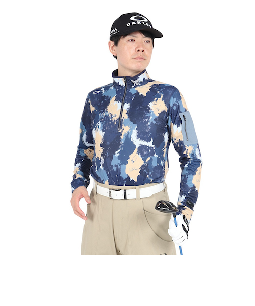 オークリー（OAKLEY）ゴルフウェア 長袖 ハーフジップシャツ FOA406958-66V