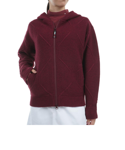 ゴルフウェア スケルトンフラッグ裏地付き ZIPセーター THLA481-BRD