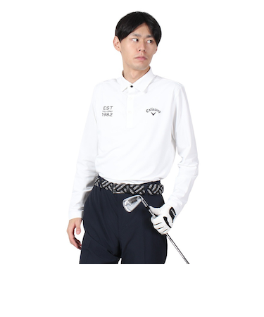 キャロウェイ（CALLAWAY）ゴルフウェア 吸汗速乾 軽量 カノコ長袖シャツ C24233100-1030