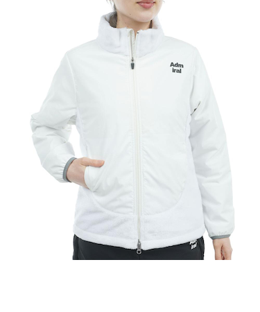 アドミラル ゴルフ（Admiral GOLF）ゴルフウェア アウター 保温 撥水 ボアミックス 中綿ジャケット ADLA480-WHT
