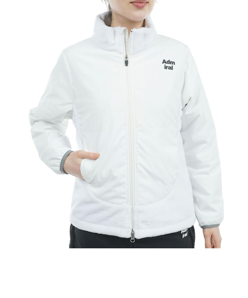 アドミラル ゴルフ（Admiral GOLF）ゴルフウェア アウター 保温 撥水 ボアミックス 中綿ジャケット ADLA480-WHT
