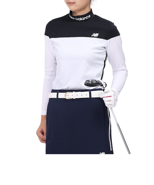 ニューバランス（new balance）ゴルフウェア 吸汗速乾 ストレッチ UV 長袖モックネック プルオーバー 012-4267502-030