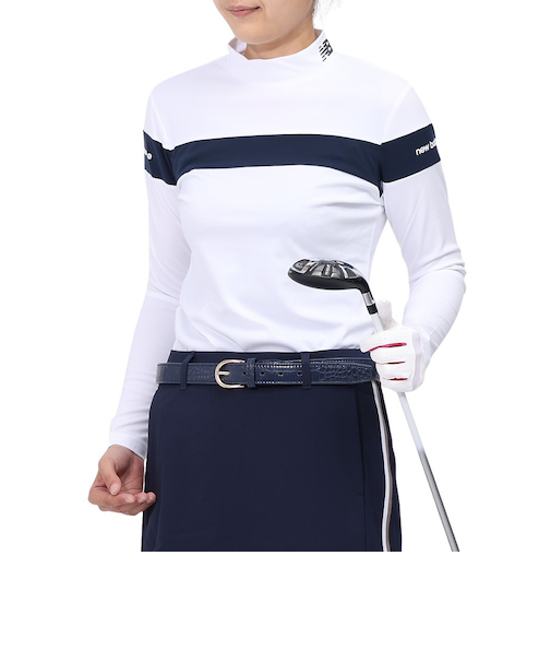 ニューバランス(new balance)ゴルフウェア 吸汗速乾 ストレッチ UV 長袖モックネック プルオーバー 012-4267507-030