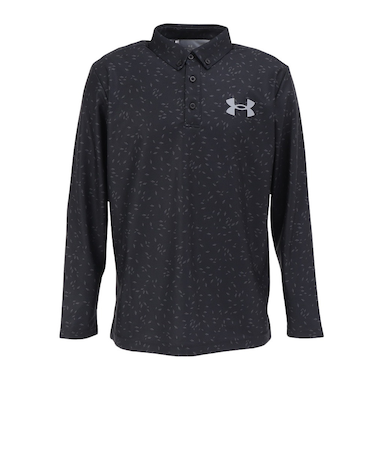 アンダーアーマー（UNDER ARMOUR）ゴルフウェア Mid ロゴ ロングスリーブ ポロシャツ 1388812 001