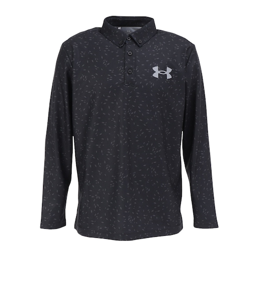アンダーアーマー（UNDER ARMOUR）ゴルフウェア Mid ロゴ ロングスリーブ ポロシャツ 1388812 001