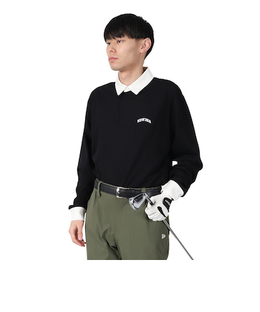 ニューエラ（NEW ERA）ゴルフウェア 長袖 ラグビーシャツ ヘビーウェイト ソリッド 14326403