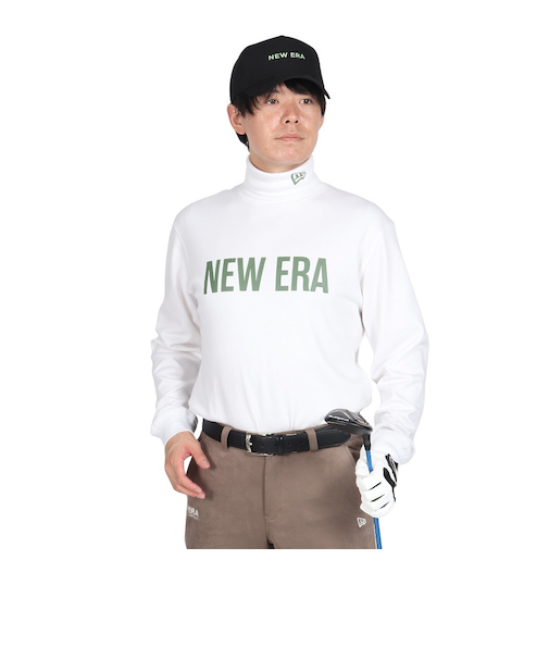 ニューエラ（NEW ERA）ゴルフウェア 保温 軽量 長袖 スウェット ハイカラー ウォーム Tシャツ Straight Logo 14326411