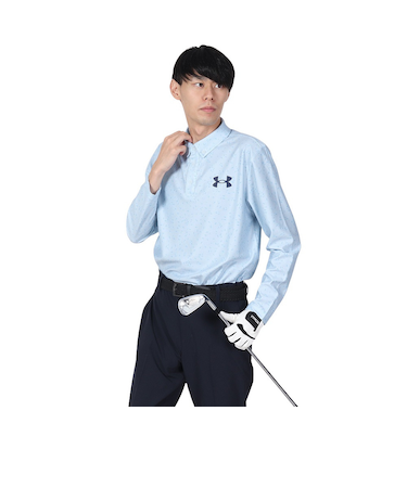 アンダーアーマー（UNDER ARMOUR）ゴルフウェア Mid Logo 長袖ポロシャツ 1388812 464