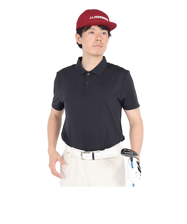J.LINDEBERGゴルフウェア 冷感 速乾 シームレス バックブリッジ 半袖 ポロシャツ 071-22863-019