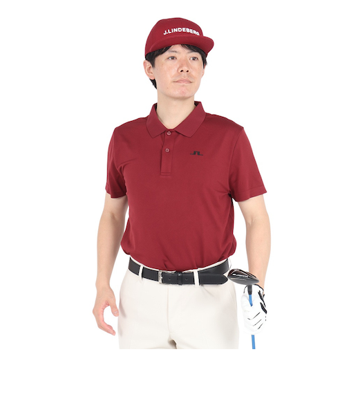 J.LINDEBERGゴルフウェア 冷感 速乾 シームレス バックブリッジ 半袖 ポロシャツ 071-22863-068