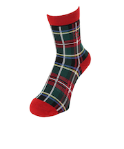 マンシング(MUNSING)ゴルフ 保温 ミドル丈 チェック柄ソックス MG4FSO00L BK00