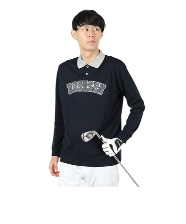ROSASEN（ROSASEN）ゴルフウェア 吸水速乾 カノコストレッチ 長袖ポロシャツ 044-22812-098-24AW