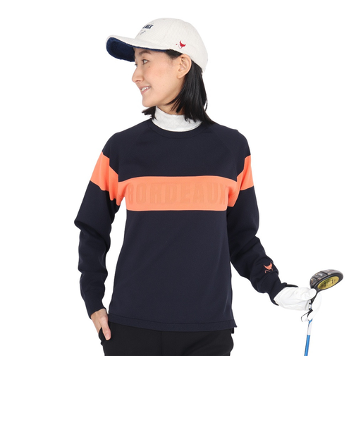 クランク（CLUNK）ゴルフウェア 軽量 長袖 ロゴJQニット CL5SUJ03 NVY