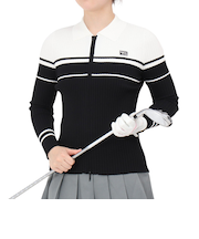 ROSASEN(ROSASEN)ゴルフウェア A-Line 冷感リブニット 長袖カーディガン 048-12912-019