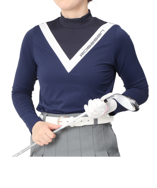 ROSASEN（ROSASEN）ゴルフウェア 速乾 冷感 A-Line UV ロングTシャツ 048-22911-098