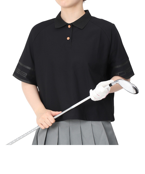 ROSASENゴルフウェア 速乾 A-Line 半袖 ロゴポロシャツ 048-22941-019