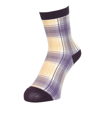 ROSASENゴルフ 抗菌防臭 オンブレーチェック レギュラー丈 ソックス 046-42862-083-24AW