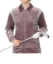 ROSASEN（ROSASEN）ゴルフウェア アウター UVカット A-Line ベロアトラックジャケット 048-52911-074