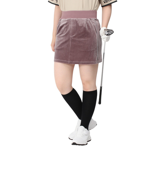 ROSASEN（ROSASEN）ゴルフウェア UVケア A-Line ベロアトラックスカート 048-72941-074