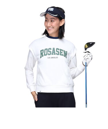 ROSASEN（ROSASEN）ゴルフウェア 長袖スウェット A-Line エアースルー プルオーバー 048-32912-004