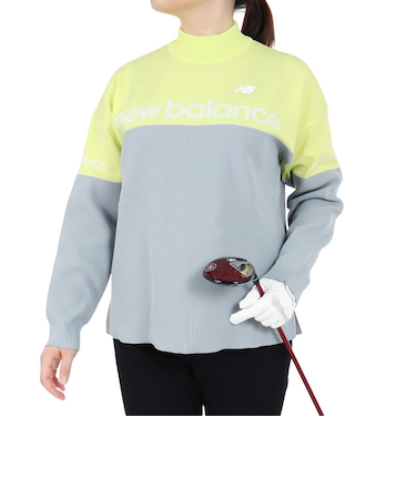 ニューバランス（new balance）ゴルフウェア 長袖ニット モックネック プルオーバー 012-4270502-060