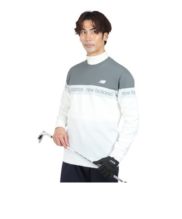 ニューバランス(new balance)ゴルフウェア 軽量 スウェット クルーネック 長袖ニット プルオーバー 012-4270001-030