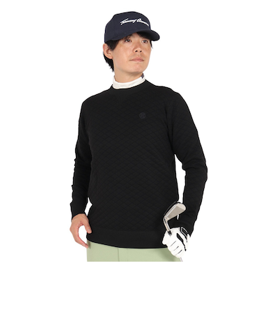 トミーアーマー（Tommy Armour）ゴルフウェア 長袖スウェット キルティング クルーネック TASL24F030007 BLK