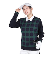 トミーアーマー(Tommy Armour)ゴルフウェア ジャガード 長袖 クルーネックニット TASL24F070010 NVY