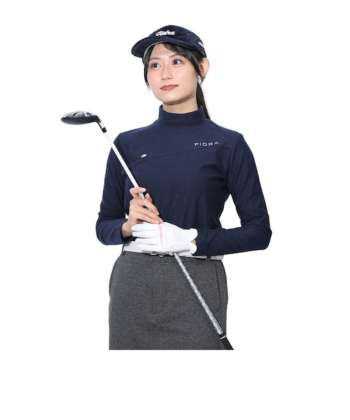 フィドラ（FIDRA）ゴルフウェア 吸湿発熱 両面起毛ハイネックシャツ FD5SUG10 NVY