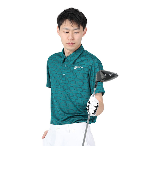 ゴルフウェア 松山英樹プロ レプリカモデル 吸汗速乾 半袖プリントシャツ RGMXJA18 GR00