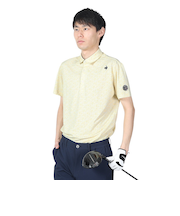 ルコックスポルティフ（lecoqsportif）ゴルフウェア 吸汗速乾 ストレッチフォーサー フレンチボーダー総柄半袖シャツ QGMXJA18 YL00