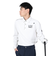 ルコックスポルティフ（lecoqsportif）ゴルフウェア 吸汗速乾 ストレッチフォーサー ベーシックデザイン長袖シャツ QGMXJB01 WH00