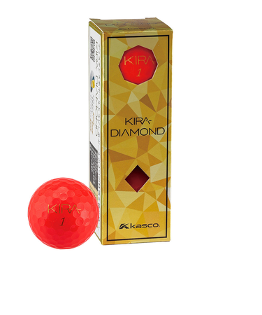 キャスコ（KASCO）ゴルフボール KIRA DIAMOND2 レッド スリーブ(3個入り)