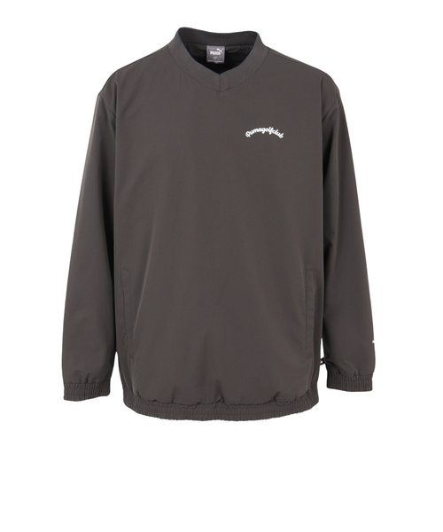 PUMA Vネックセーター グレー プーマ（PUMA）ゴルフウェア アウター Vネック ウィンドピステ 631657