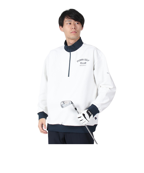 プーマ（PUMA）ゴルフウェア 長袖 ハーフジップ ポリウラケス スウェットシャツ 631656-04