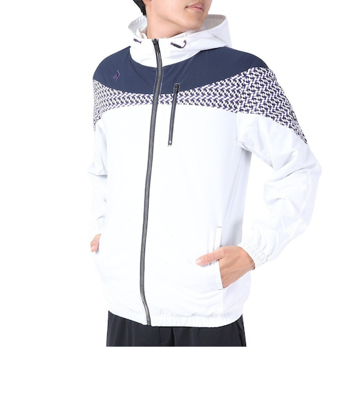 ルコックスポルティフ（lecoqsportif）ゴルフウェア アウター 防風 パーカー ストレッチフォーサー フード付き起毛裏地ブルゾン QGMWJK05 W…