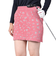 ROSASEN（ROSASEN）ゴルフウェア 保温 防風 A-Line ヒョウ柄 シャギーニット スカート 048-72041-073